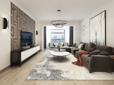 景华嶺莑-98㎡-简约风效果图