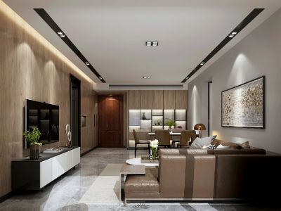 和成嘉业-120㎡-现代风效果图