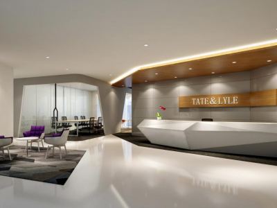 贸易公司办公室-500㎡-现代风效果图