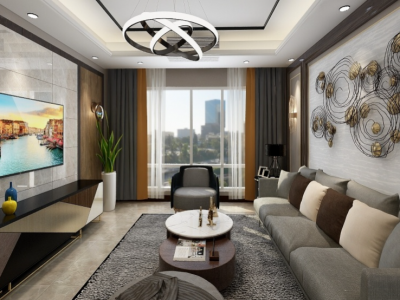 龙湖春江天玺-89㎡-现代风效果图