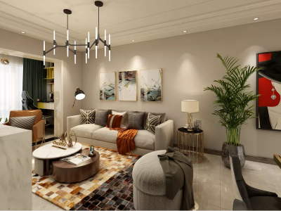 博林天瑞-118㎡-现代风效果图