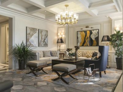 华发中央公园-267㎡-新古典风效果图