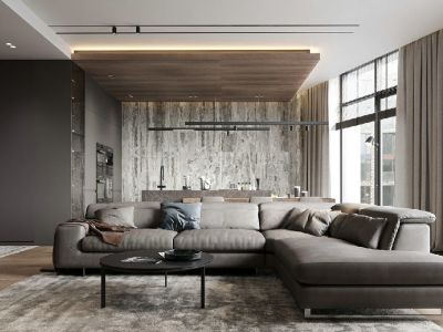 前海东岸-127㎡-工业风效果图