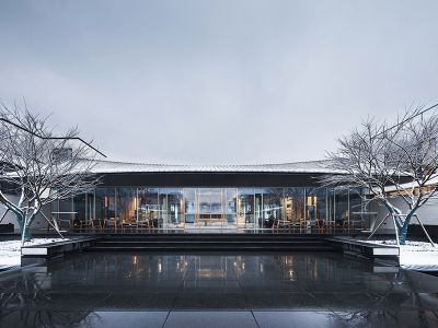 万科售楼处-1500㎡-新中式风效果图