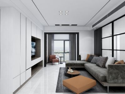 帝景台-130㎡-现代风效果图