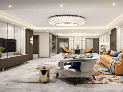 万裕润园现代轻奢风格173平米四居室装修案例