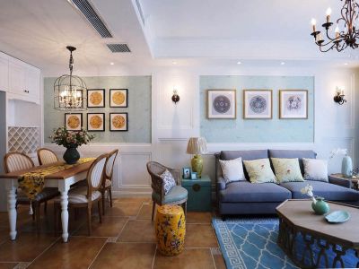 奥山府九重锦-118㎡-混搭风效果图