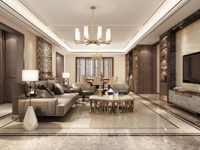 博林天瑞-142㎡-现代风效果图