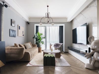 镏金岁月-125㎡-北欧风效果图