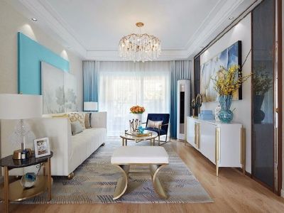 华都美林湾-135㎡-轻奢风效果图