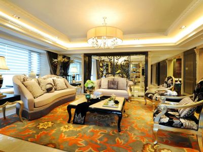 融创万达文旅城新古典风格154平米别墅装修案例