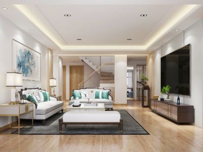 凯旋湾花园-336㎡-现代风效果图