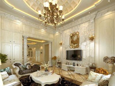 东山阁墅-339㎡-欧式风效果图