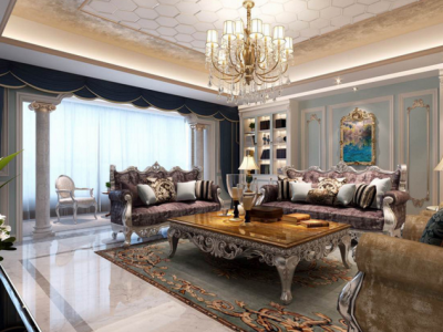 凯旋湾花园-280㎡-欧式风效果图