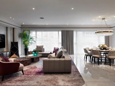 三科麓湾-360㎡-新古典风效果图