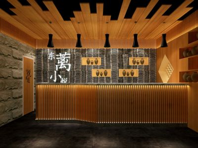 中餐厅-168㎡-新中式风效果图