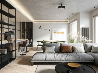 仁恒公园世纪-103㎡-简约风效果图