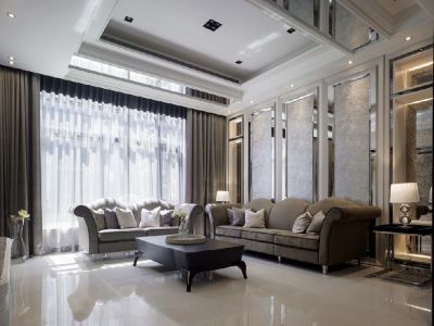 三科麓湾-350㎡-美式风效果图