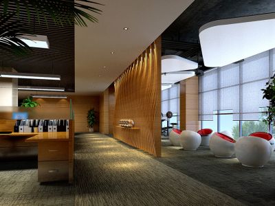 科技公司办公室-1080㎡-现代风效果图