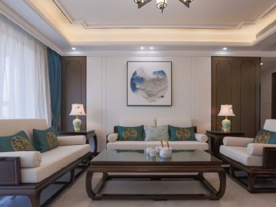 锦洲花园-130㎡-新中式风效果图