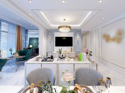 比华利国际城一期-98㎡-现代风效果图