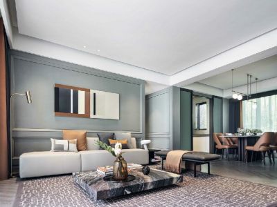 天府逸家-135㎡-现代风效果图