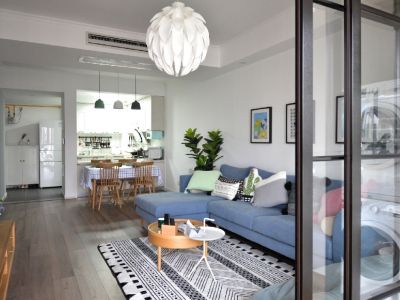 玲珑郡-96㎡-北欧风效果图