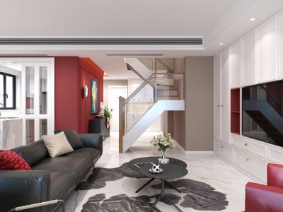 双楠忆景-96㎡-现代风效果图