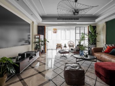 和鸿天府金花-96㎡-现代风效果图