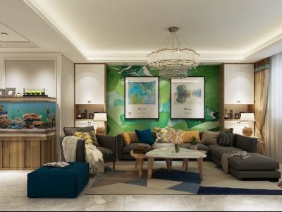 中央花园四期-100㎡-现代风效果图