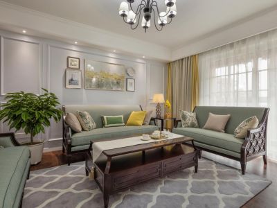 恒大天府半岛二期-146㎡-美式风效果图