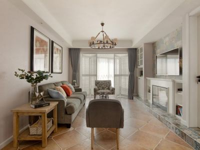 棠湖泊林城-105㎡-美式风效果图