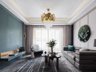 联建·君钰府-107㎡-美式风效果图