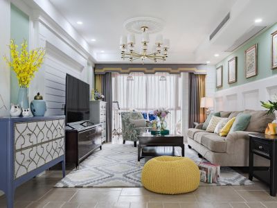 合能珍宝琥珀三期-137㎡-美式风效果图