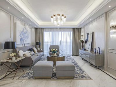 北辰朗诗南门绿郡-135㎡-法式风效果图