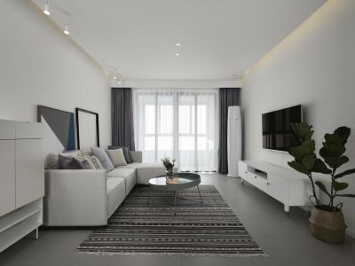 西郡兰庭-126㎡-现代风效果图