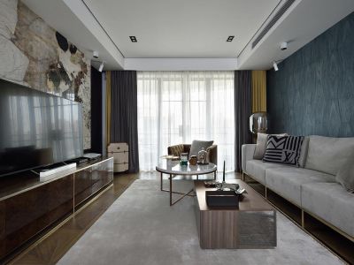 龙湖九里晴川-113㎡-混搭风效果图