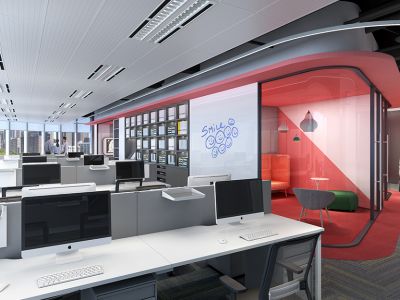 办公空间-1320㎡-绚丽风效果图