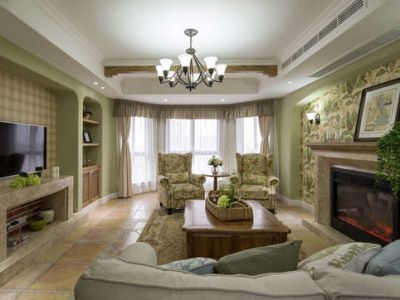 弗莱明戈-130㎡-美式风效果图