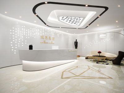 办公室-369㎡-现代风效果图