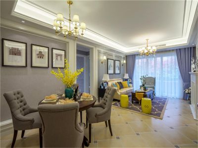 恒大西锦城-140㎡-美式风效果图