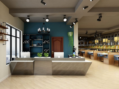 茶餐厅-450㎡-现代风效果图