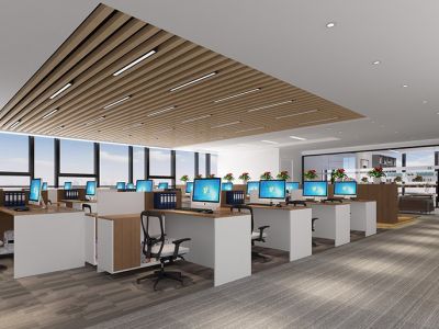 办公室-460㎡-现代风效果图