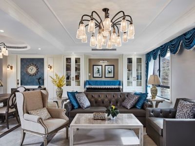 万科地产-140㎡-美式风效果图