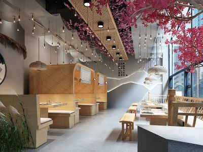 火锅店-820㎡-中式风效果图