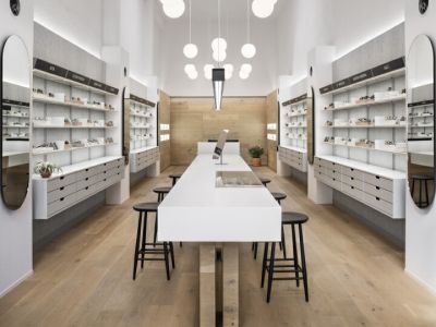 眼镜店-100㎡-简约风效果图