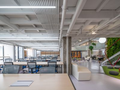 办公室-1600㎡-工业风效果图