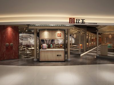 廖昆玉客家餐厅-480㎡-中式风效果图