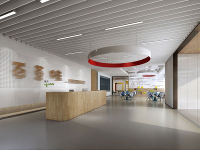 办公空间-2600㎡-现代风效果图