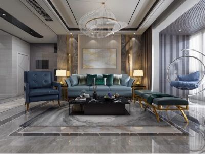 碧桂园假日半岛-300㎡-现代风效果图